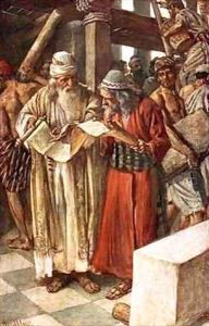 The finding of the book by Harold Copping