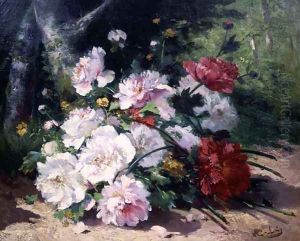 Still Life of Flowers by Eugene Henri Cauchois