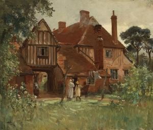 Old Fleimsh Houses, Essex by Albert Henry Fullwood