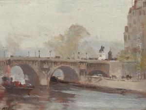 Wine Quay Near Paris, 1905 &amp; Pont Neuf, Paris by Albert Henry Fullwood