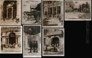 Suite Of Seven Views Of Melbourne by Albert Henry Fullwood