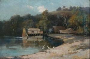 Bayside Scene With Boats And Buildings