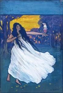 Girl With Galah by Albert Henry Fullwood