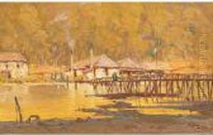 The Store And Bridge, Mosman Bay by Albert Henry Fullwood
