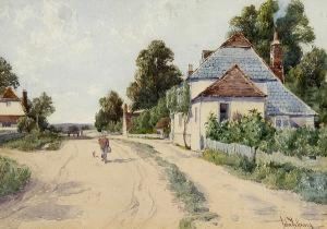 Figure Walking Down A Country Path Figure Walking Down A Country Path