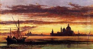 'Sunset Sky, Salute And San Giorgio Maggiore' by Edward William Cooke