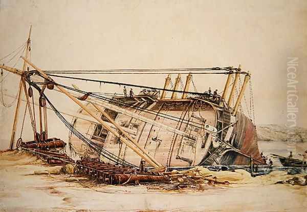 A Beached Brig - view 1