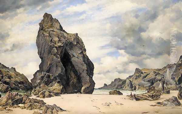 Steeple Rock, Kynance Cove, Lizard, Cornwall, Low Water - view 1