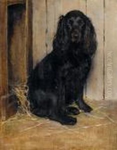 Portrait Of A Cocker Spaniel by Samuel Fulton