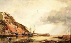 Axmouth Harbour, Devon-Low Water by Edward William Cooke