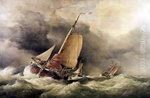 Dutch Pincks Running to Anchor off Yarmouth by Edward William Cooke