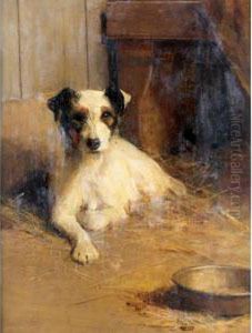 Fox Terrier In A Kennel