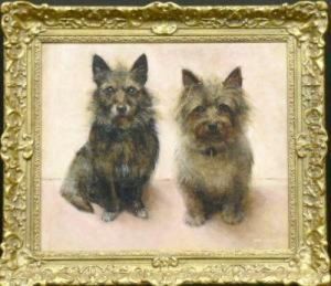 Two Cairn Terriers by Samuel Fulton