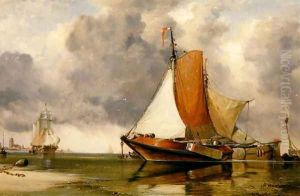 Dutch Barge, 1854 by Edward William Cooke