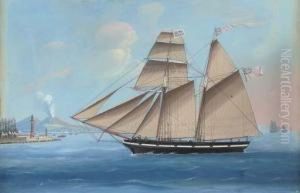The Topsail Schooner
Mary
Of Brixham Entering The Mole Of Naples by Michele Funno