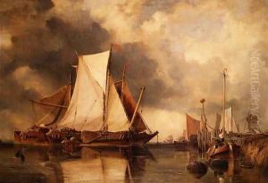 Fishing Boats Aground on the Scheldt by Edward William Cooke