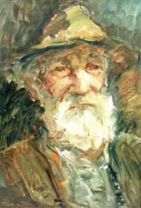 Old Man Portrait by Nicolae Furduescu