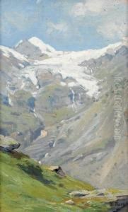 Walliser Gebirgsansicht Mit Gletscher. by Francois Furet