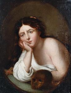 Mary Magdalene In Contemplation by Francesco Furini