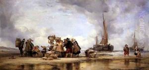 Scheveningen Beach, 1839 by Edward William Cooke