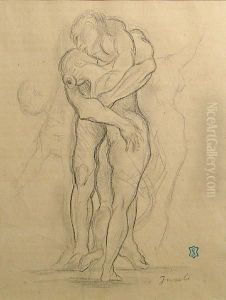 Two Figures In An Embrace by Johann Henry Fuseli