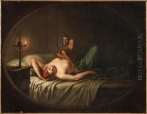 Le Cauchemar, Dans Un Ovale Peint by Johann Henry Fuseli