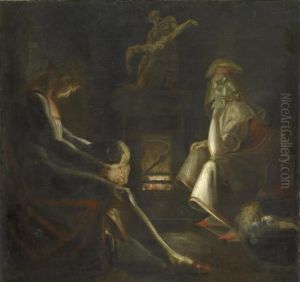 Schweigen (eine Mutter Mit Ihren Zwei Kindern) by Johann Henry Fuseli