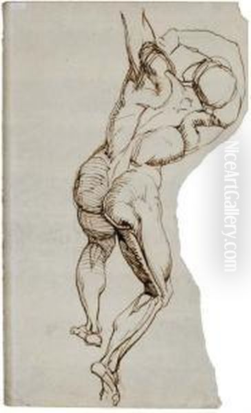 Etude D'homme Nu De Dos - view 1