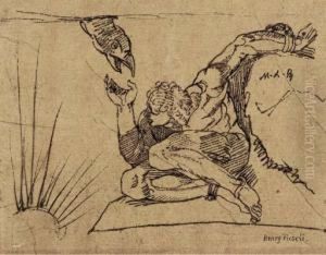 Prometheus Fleeing With The Head Of Medusa