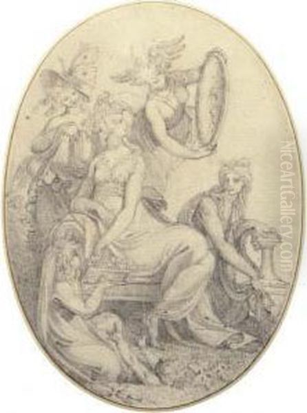 Flora, Surrounded By The Four Elements - view 1