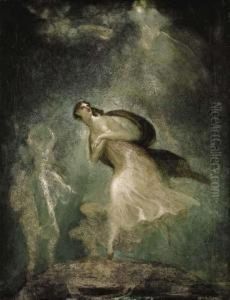 Euphrosyne, Den Tanz Der Landleute Besuchend by Johann Henry Fuseli
