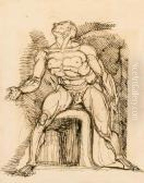 Fuseli, H.
A Seated Nude
Pen And Brown Ink, Minor Ink Gall Damage - view 1