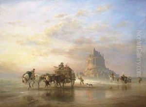 Mont St. Michel, Peasants returning to Pontorson on the Approach of the Tide