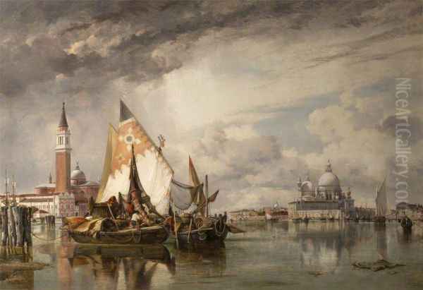 San Giorgio Maggiore and the Salute, Venice, with Fishing Craft of Chioggia and the Lagune - view 1