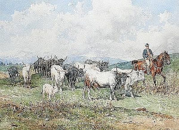 Cattle And Drover - view 1