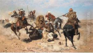 The Lion Hunt by Giuseppe Gabani