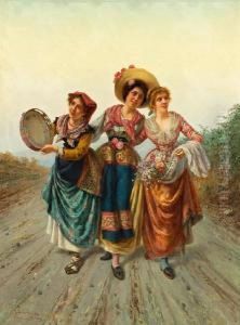 Three Young Beauties by Pietro Gabrini