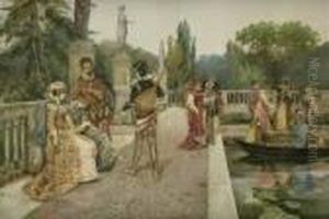 Hofische Gesellschaft Im Park by Pietro Gabrini