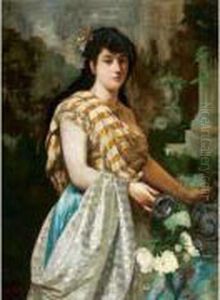 Jeune Femme A L'etole Blanche