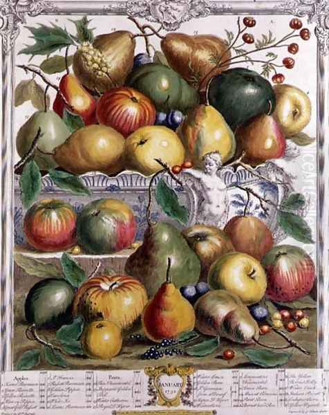 January, from 'Twelve Months of Fruits' - view 1