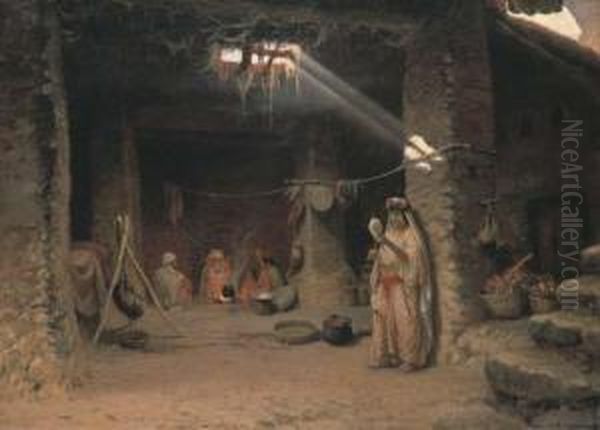 Interieur Avec Une Femme Filant - view 1