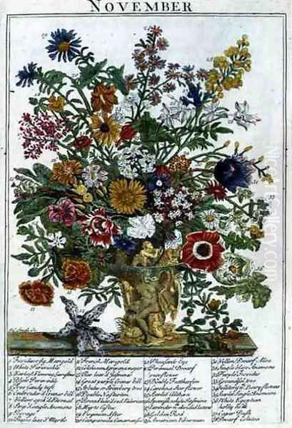 November, from 'The Flower Garden Displayed' - view 1
