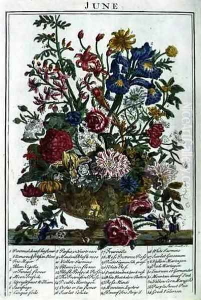 June, from 'The Flower Garden Displayed' - view 1