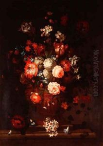Still life, mixed flowers by Pieter Casteels