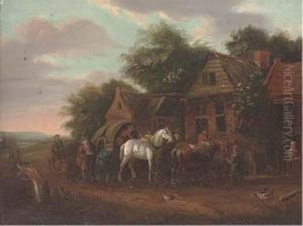 A Wooded Landscape With Travellers - view 1