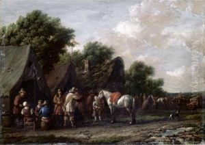 Cavaliers Resting Before An Inn by Barent Gael