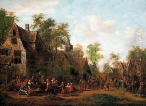 A Kermesse In A Village by Barent Gael