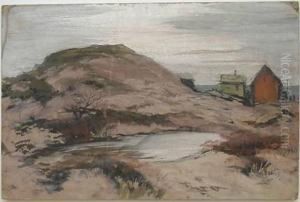 Landscape With Red Shack by Carl Frederick Gaertner