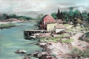 Gouache On Illustration Board, 1949, Signed And Dated by Carl Frederick Gaertner