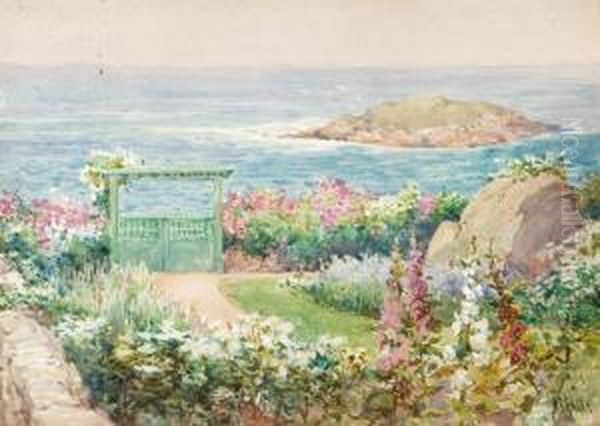 Coastal View From A Summer Garden. - view 1